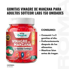 GENERICO - GOMITAS VINAGRE DE MANZANA 150 UND SOTTCOR LABS