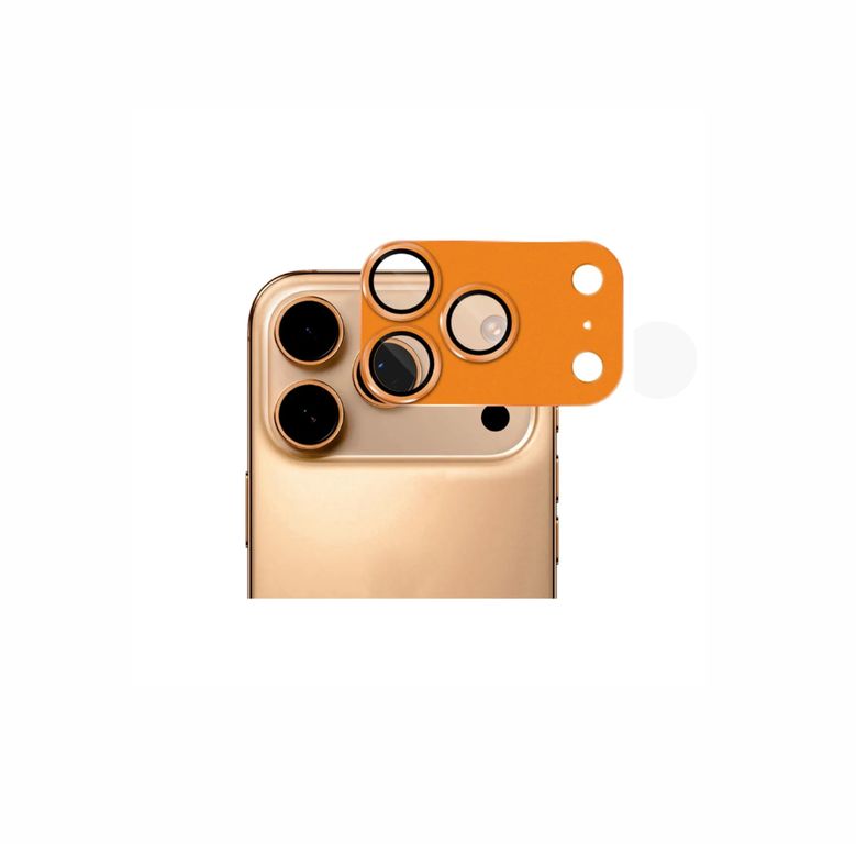 Protector de Cámara para iphone 17 pro max AR + AF NARANJA Metal completo
