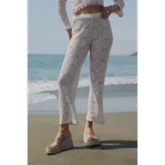 BANATY - PANTALÓN SEMI PALAZZO DE TEJIDO MACARENA PARA MUJER