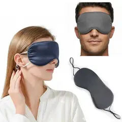 GENERICO - Antifaz Mascara Ojos estilo Coreano Dormir lente Ajustable Aisla Luz 2 Caras Calido Fresco TAPONES