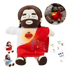 GENERICO - Peluche de Jesús Musical con Luces y Sonido de Respiración