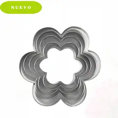 ICHIMATSU - Molde para Galletas de Acero Modelo Flor 5 Piezas.