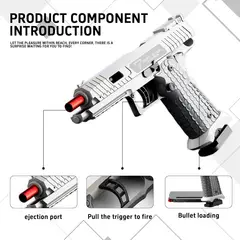 GENERICO - Pistola Didáctica de Juguete con Balas Suaves Infantil