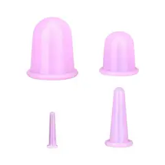 ZIMRAHYG - 4 Piezas Ventosas Terapia Anti Celulitis Facial Cuerpo Morado