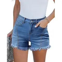 TIOZONEY - Pantalones cortos de mezclilla para mujer