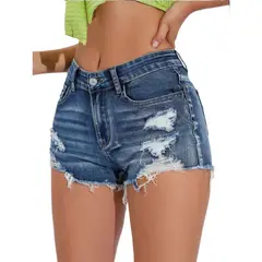 TIOZONEY - Pantalones cortos de mezclilla versátiles