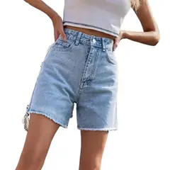 TIOZONEY - Pantalones cortos de mezclilla versátiles