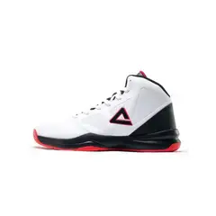 PEAK - Zapatillas de baloncesto de caña alta para adolescentes Negro + Rojo