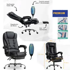 GENERICO - SILLON VIBROMasaje Terapia Relajacion CON CONTROL REMOTO
