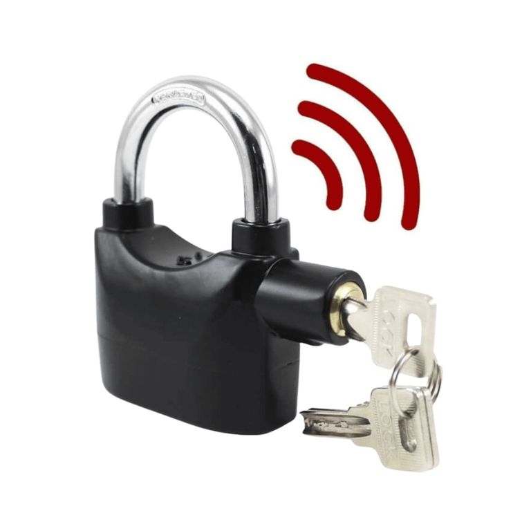 Candado Negro con Alarma