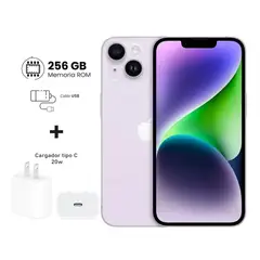 APPLE - Iphone 14 Plus 256gb Purpura + Kit de carga. Reacondicionado A2649