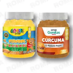 GENERICO - PACK 2 GOMITAS VITAMINAS NIÑOS + GOMITAS CÚRCUMA SOTTCORLABS