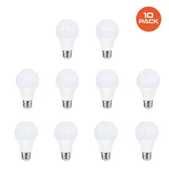 EXTRALED - Pack 10 Focos LED 12W Luz Blanca E27 6500K Bajo Consumo