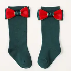 GENERICO - MEDIAS CALCETINES PARA BEBE NIÑA DE NAVIDAD (1 a 2 AÑOS  )