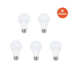 EXTRALED - Pack 5 Focos LED 12W Luz Calida E27 3000K Bajo Consumo