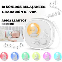 GENERICO - Máquina de Ruido Blanco para Bebes + Grabador de voz con LUZ NOCTURNA - RECARGABLE
