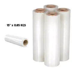 GENERICO - Strech Film Rollo 15" Transparente para embalaje - 4 unidades