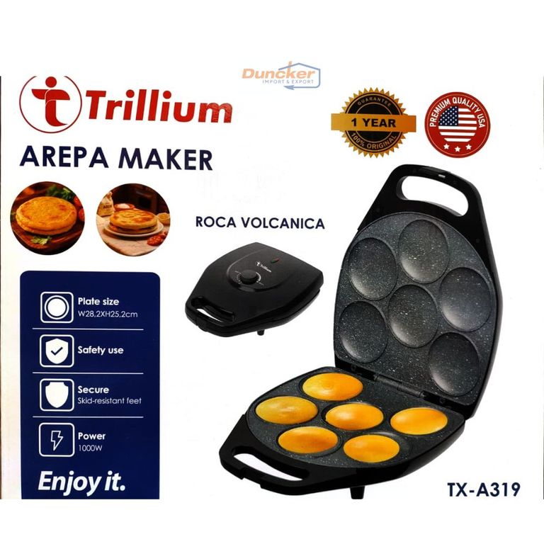 Maquina de Arepa Tosty Arepa Maker Trillium Roca Volcanica TX-A319