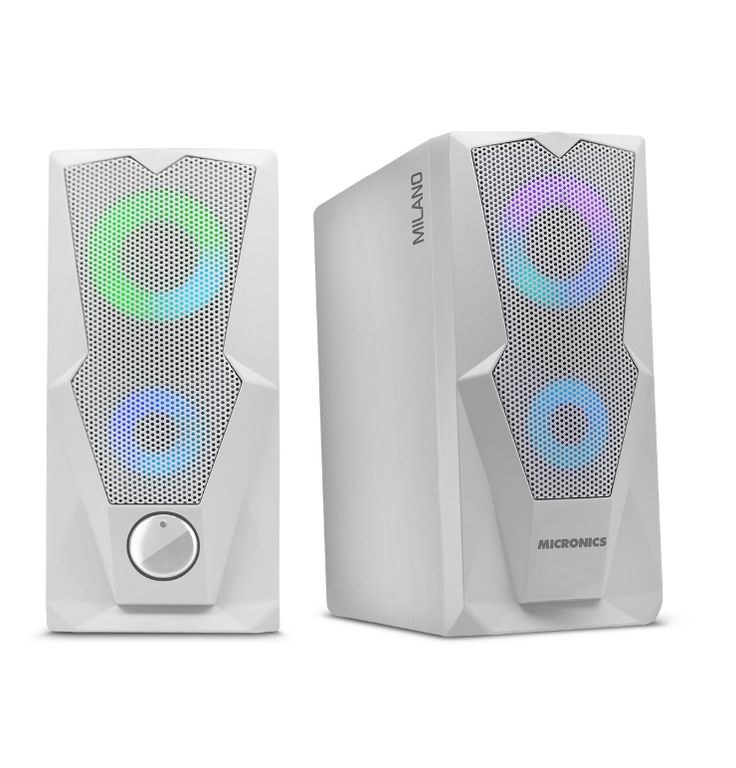 Parlante para PC RGB Blanco Milano MIC S310W