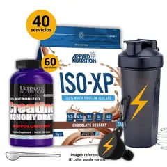 ULTIMATE - Proteína Iso xp 1kg Applied Nutrition Chocolate + Creatina Nutrition 300gr + regalos