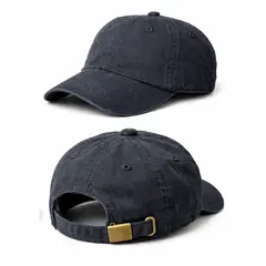 ENKI - Gorra Dad Hat de Algodón Prelavado Unisex Negra Ajustable