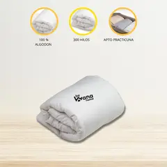 CUZKA - Edredón para Cuna Corral «TRAPUNTA» White