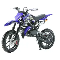 GENERICO - Minimoto todoterreno 50 cc con arranque eléctrico / arranque manual, color azul