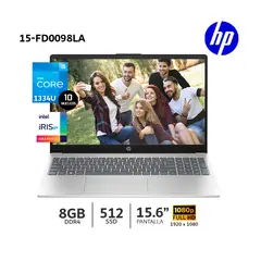 HP - Laptop 15-fd0098la Core i5-1334U 8Gb Ram 512Gb SSD 156 FHD-B86HJLA