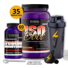 ULTIMATE NUTRITION - Proteína Iso cool 2lb Chocolate + Creatina 300gr + regalos