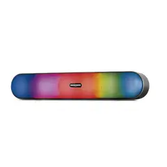 MICRONICS - Barra de Sonido Portatil Bluetooth Led RGB Lector Usb Negro Luxor - MIC S200