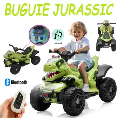 GENERICO - Nuevo Buguie a Bateria Jurassic con control y Bluetooth -Verde