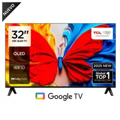 TCL - Televisor QLED 32 FHD Google Tv 32S5K
