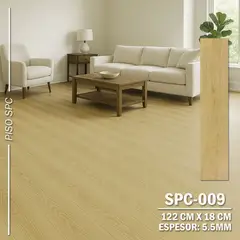 DECOKASA - Piso Vinilico SPC Tránsito Alto Click 10 pzas - SPC-009