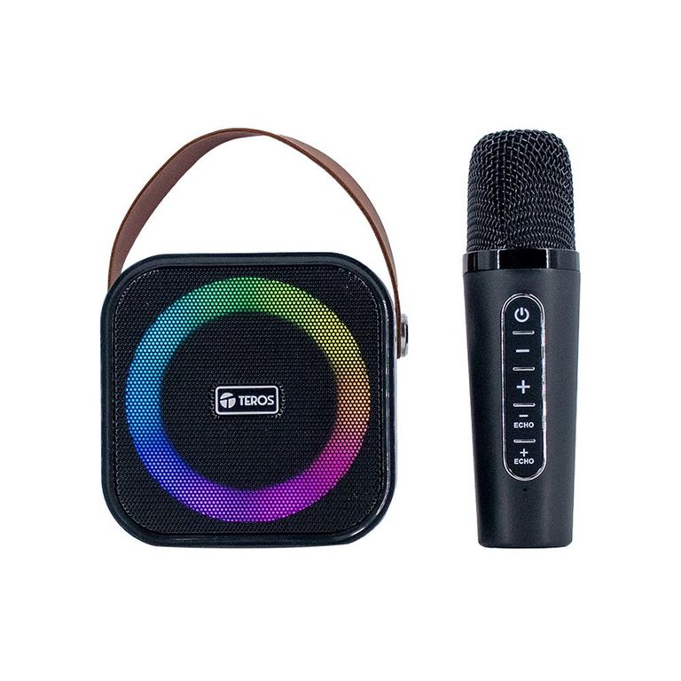 Parlante Karaoke Inalámbrico Te-6013N 10W Bluetooth 5.4 Usb Iluminación Led Color Ne