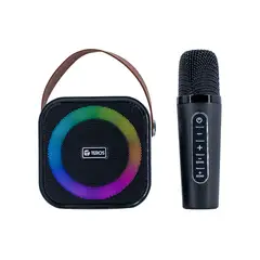 TEROS - Parlante Karaoke Inalámbrico TE-6013N 10W Bluetooth 54 USB Iluminación LED Color Negro