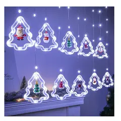 GENERICO - Cascada de luces led navideñas arbolitos luces Blancas