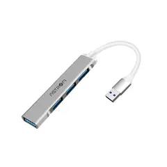 ASTROM - Puertos Múltiples Conexion Usb Aluminio 4 en 1,1 Puerto USB 3.0 y 3 Puertos USB 2.0. ASTH2331