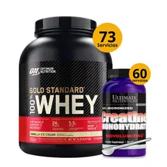 ULTIMATE NUTRITION - PROTEINA GOLD STANDARD WHEY DE 5LB VAINILLA + CREATINA 300GR