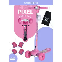 OKA - SCOOTER PIXEL EQUIPADO CLINTERNA - COLOR ROSADO