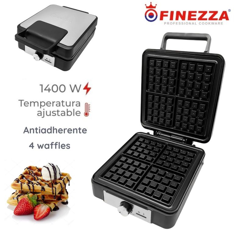 Waflera para 4 FZ-812WF Regulador de Temperatura Antiadherente