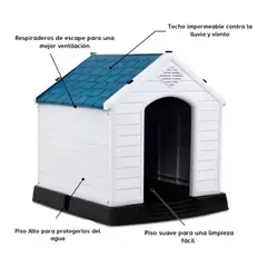 PET MOOD - Casa Para Perro Raza Pequeña 66x69x73cm Color Azul
