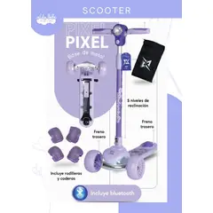 OKA - SCOOTER PIXEL EQUIPADO CLINTERNA - COLOR MORADO