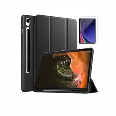 SPACE - Funda Smart cover Samsung S10 - S10 FE color negro + mica de vidrio