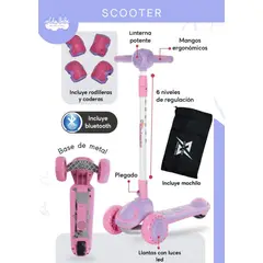 OKA - SCOOTER LEXUS EQUIPADO CLINTERNA - COLOR LILA Y ROSADO