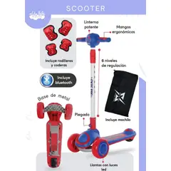 OKA - SCOOTER LEXUS EQUIPADO CLINTERNA - COLOR AZUL Y ROJO