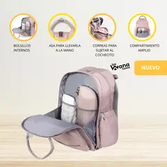 CARESTINO - Mochila Pañalera para Bebé «PRAGA V2» Pink