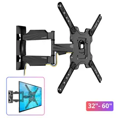 GENERICO - Rack Soporte Móvil Doble Brazo Para Tv De 32 A 60 Pulgadas Inclinable y Giratorio VESA