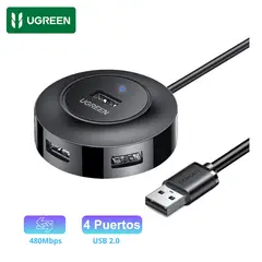UGREEN - Hub de 4 Puertos USB 20 Adaptador Portable Adaptador de Alta Velocidad 480 Mbps