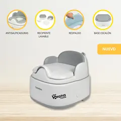 CARESTINO - Bacín 3 en 1 para Niños «IGUAZU» Gris