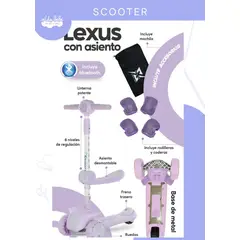OKA - SCOOTER LEXUS C ASIENTO EQUIPADO - COLOR LILA
